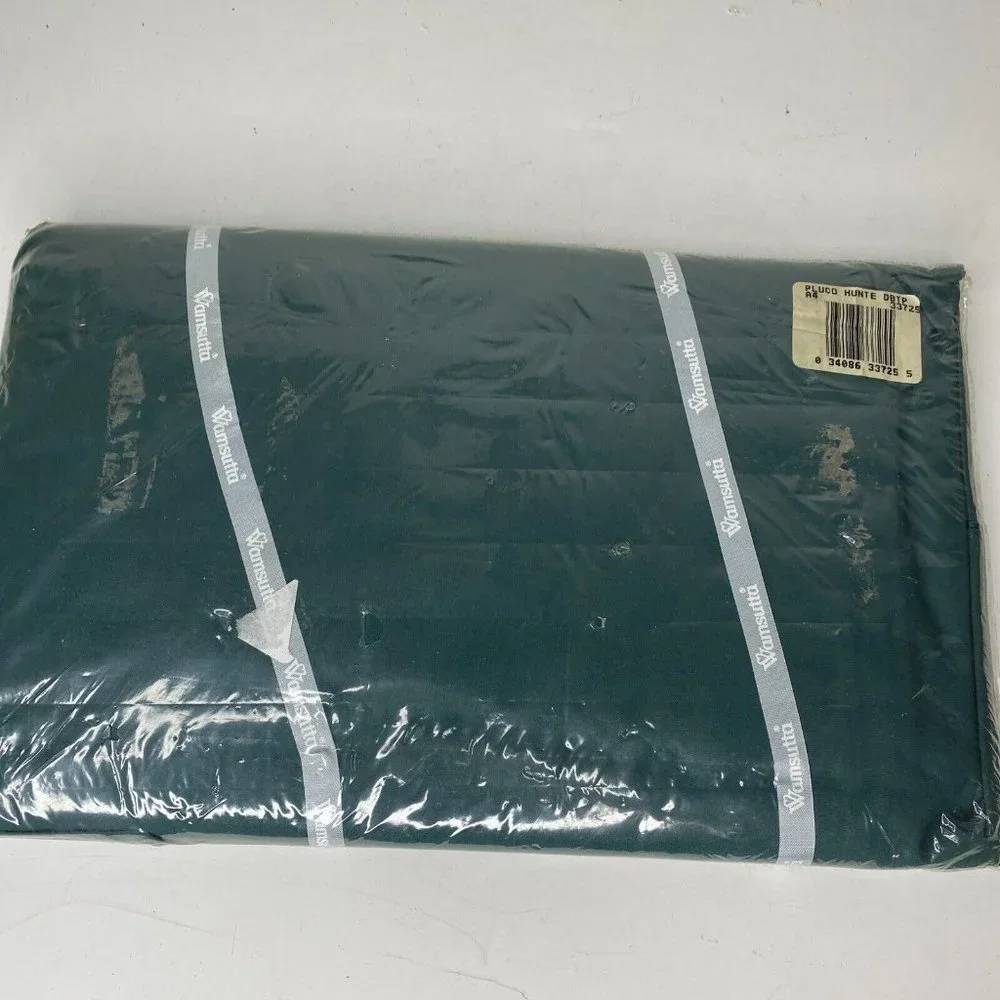 Wamsutta Full Flat Sheet Hunter Green New NOS USA No Iron Percale Cotton Poly